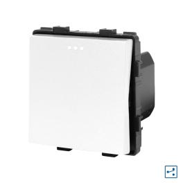Modul Intrerupator Simplu Cruce Mecanic LUXION - alb