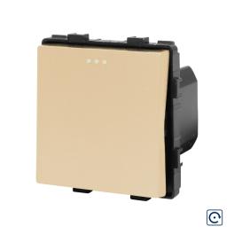 Modul Intrerupator Simplu Mecanic cu Reset / Revenire LUXION - auriu