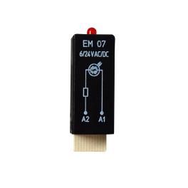 Modul LED rosu 6/24 VAC/DC pt.relee PT