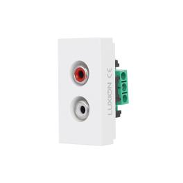 Modul Priza Audio 1M LUXION, Standard Italian - alb