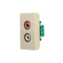 Modul Priza Audio 1M LUXION, Standard Italian - auriu
