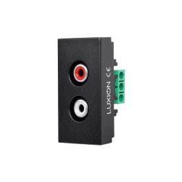 Modul Priza Audio 1M LUXION, Standard Italian - negru