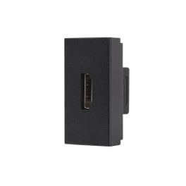 Modul Priza HDMI 1M LUXION, Standard Italian - negru