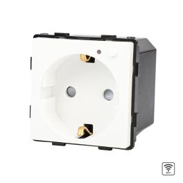 Modul Priza Inteligenta Wi-Fi cu Monitorizare Consum, Fara Rama Din Sticla LUXION - alb