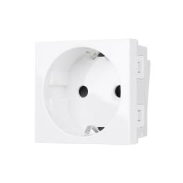 Modul Priza Schuko 2M Luxion, Standard Italian - alb