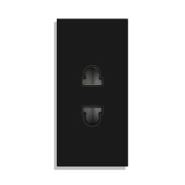 Modul Priza Simpla Ingusta LUXION - negru