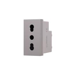 Modul Priza Simpla Ingusta LUXION, Standard Italian - gri