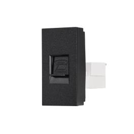 Modul Priza Telefon 1M LUXION, Standard Italian - negru