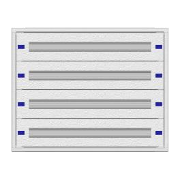 Modular chassis 3-12K flat, 4-rows, depth 100 mm