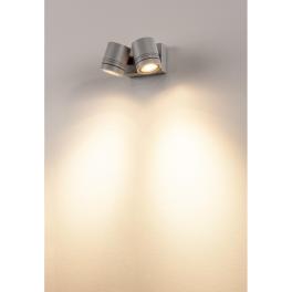 NEW MYRA WALL SPOT de perete, 2xGU10, IP55, argintiu