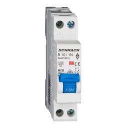 Întreruptor automat AMPARO, 4,5kA, B10A, 1P+N, 1modul