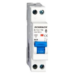 Întreruptor automat AMPARO, 4,5kA, B13A, 1P+N, 1modul
