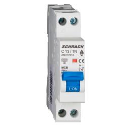 Întreruptor automat AMPARO, 4,5kA, C13A, 1P+N, 1modul