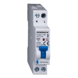 Întreruptor automat+dif., Tip A, C 32/003A,1+N un modul, 6kA