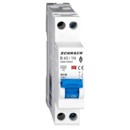 Întreruptor automat modular AMPARO, 6kA, B 40A, 1P+N, 1UH