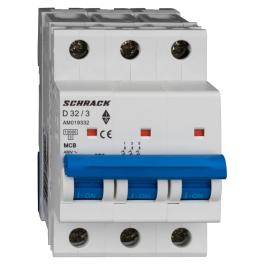 Întreruptor automat modular (MCB) AMPARO 10kA, D 32A, 3 poli