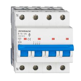 Întreruptor automat modular (MCB) AMPARO 6kA, B 16A, 3P+N