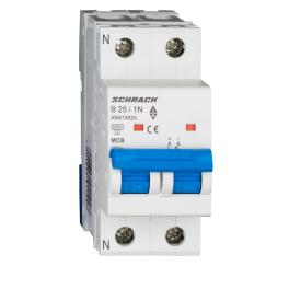 Întreruptor automat modular (MCB) AMPARO 6kA, B 25A, 1P+N