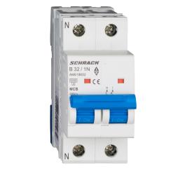 Întreruptor automat modular (MCB) AMPARO 6kA, B 32A, 1P+N