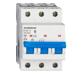 Întreruptor automat modular (MCB) AMPARO 6kA, B 32A, 3-poli