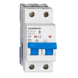 Întreruptor automat modular (MCB) AMPARO 6kA, C 13A, 2-poli