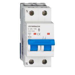 Întreruptor automat modular (MCB) AMPARO 6kA, C 25A, 1P+N