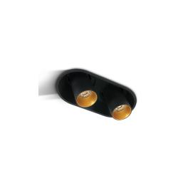 Nynka LED 2x7W, 2x520lm, 3000K, IP20, 36°, negru