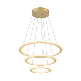 ONE FLAT, triplu, 300cm, 2700/3000K, DALI 2, Touch, alamă