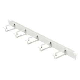 Organizator 19” 1U, 5 inele metalice, RAL7035