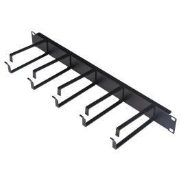 Organizator 19", 1U, 5 inele, negru RAL 9005