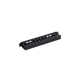 Organizator cabluri 19", 1U, plastic, negru RAL9005
