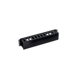 Organizator cabluri 19", 2U, plastic, negru RAL9005