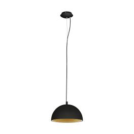 Panderas Pendant luminaire Ø300 60W black/gold IP20