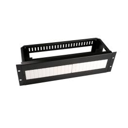Panou 19", 3U, 21 module, negru RAL 9005