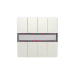 Panou 4 perechi taste, cu LED de stare, alb titan
