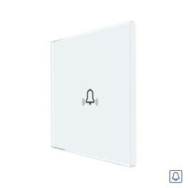 Panou Buton Sonerie cu Touch Din Sticla LUXION - alb