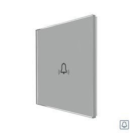 Panou Buton Sonerie cu Touch Din Sticla LUXION - gri