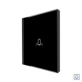 Panou Buton Sonerie cu Touch Din Sticla LUXION - negru