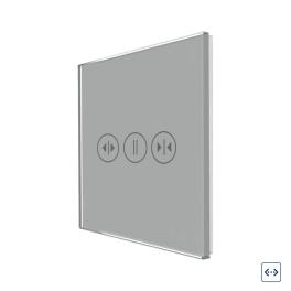 Panou Intrerupator Draperii cu Touch Din Sticla LUXION - gri