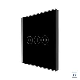 Panou Intrerupator Draperii cu Touch Din Sticla LUXION - negru