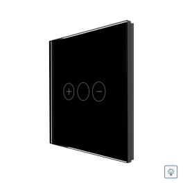 Panou Intrerupator Variator cu Touch Din Sticla LUXION - negru