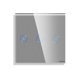 Panou Intrerupator Variator cu Touch Mini din Sticla LUXION - gri