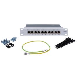 Patchpanel Cat.6 10 GB Class Ea, 10'', ecranat 10xRJ45G