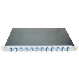 Patchpanel FO 19", 1UV, culisant, pentru 12 fibre, SC, SM