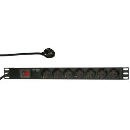 PDU 19", 7xSchuko, Comutator, protecție supratensiune, 1U