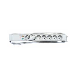 PDU 19",7xSchuko+prot suprat, prof PVC 1,25U,cabl 2m,RAL7035