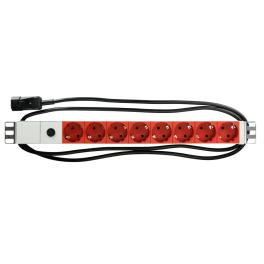 PDU 19" ptUPS, 8xSchuko Roşu, Sig 10A, ALU 1U, cabl 2m C14