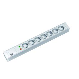 PDU19'' 7xSchuko Alb, 2 m fisa Schuko, AL,prot.