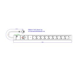 PDU19'' 9xSchuko Alb, 2 m fisa Schuko, AL,prot., filtru