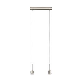 Pendant luminaire "Pasteri Pro" 2 x 60W nickel-matt